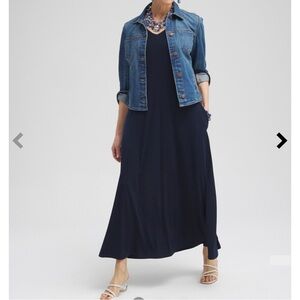 Chicos sleeveless v neck maxi dress